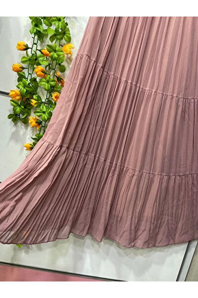 edu collection Layered Chiffon Skirt with Lining