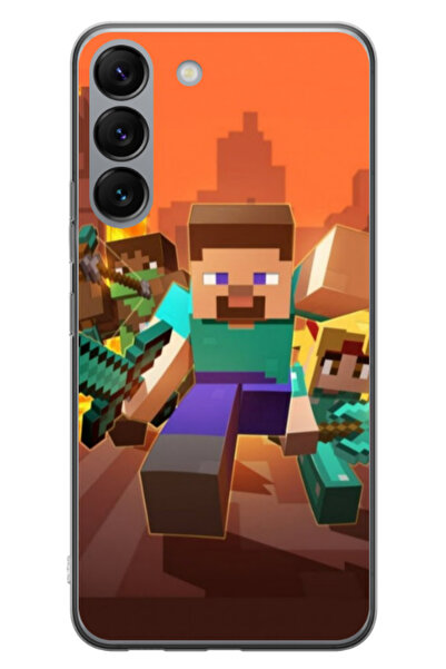 Atlas Персонализиран калъф за Samsung Galaxy S23 Plus, модел Minecraft #1, S1...