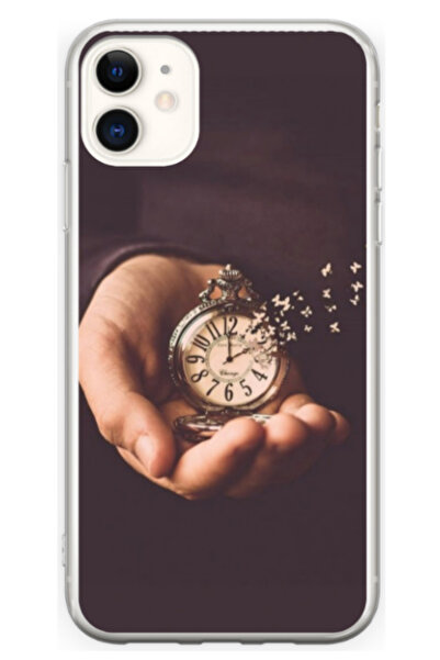 Atlas Husa personalizata pentru Apple iPhone 12 Mini, model Time Flies #1, S1...