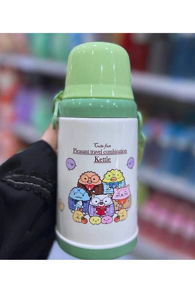 Generic Water bottle with a cup in a child-friendly design, suitable for school and outings