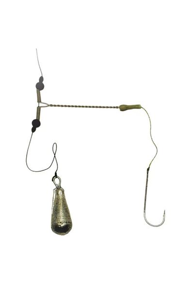 FishEdge Zander, catfish, pike, bottom rig, for live bait, 2 needles no. 2, lead 35gr textile thread