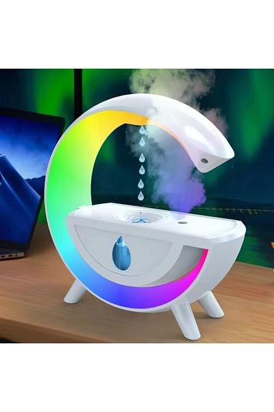 divendi-ro Humidifier with light, antigravity drops and aromatherapy, 5W, capacity 350ml, plastic, white