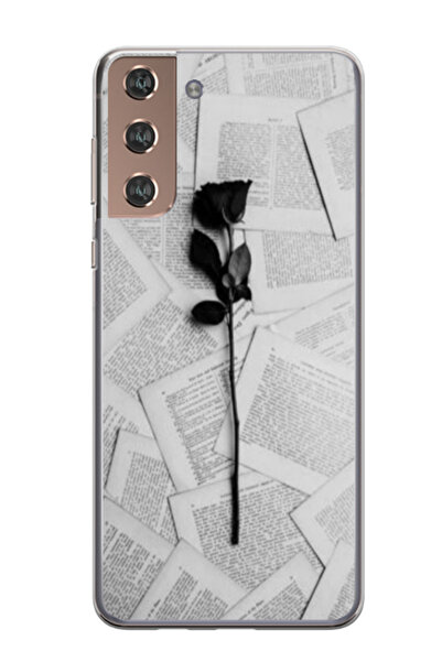 Atlas Προσωποποιημένη θήκη για Samsung Galaxy S21 Plus, μοντέλο Black Rose, S...