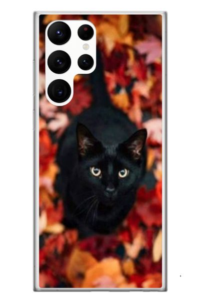 Atlas Εξατομικευμένη θήκη για Samsung Galaxy S23 Ultra, μοντέλο Black Cat #3,...