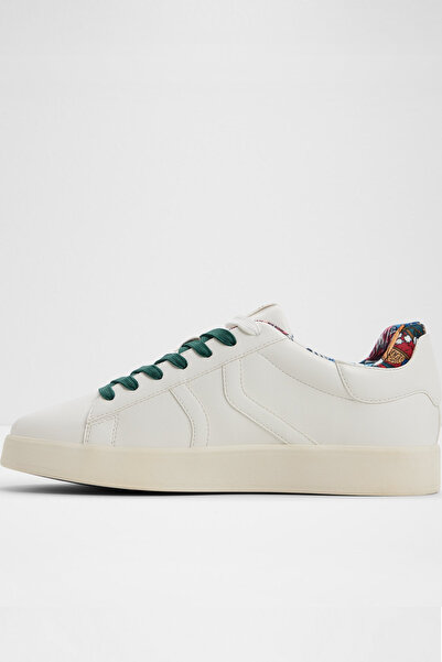 Aldo WHATISADAM03 - Ανδρικό πάνινο παπούτσι με σχέδιο πεταλούδας σε λευκό χρώμα