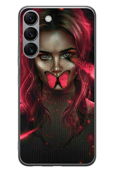 Atlas Персонализиран калъф за Samsung Galaxy S23 Plus, модел Butterfly Mouth ...
