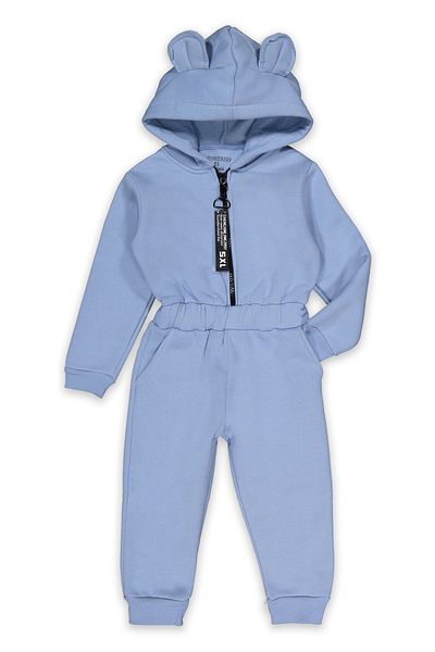 Divonette Unisex Zippered Thick Children's Jumpsuit with Ear Detail - Children's Clothing