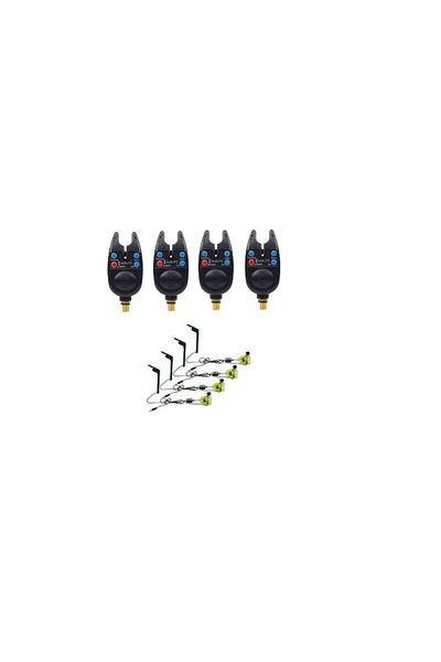 Hakuyo Set senzori pescuit cu 4 swingeri verzi mk2 prokarpfishing