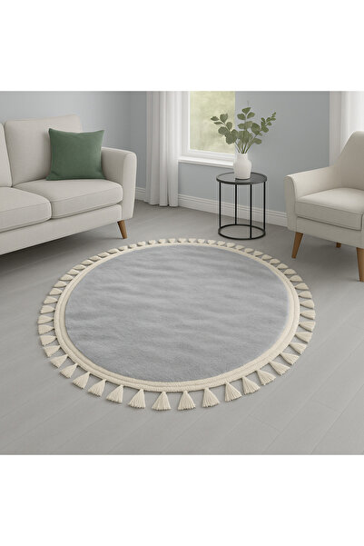 Sarar Tüylü Premium Post Halı | Oval Yumuşak Peluş Kaymaz Taban Makinede Yıka...
