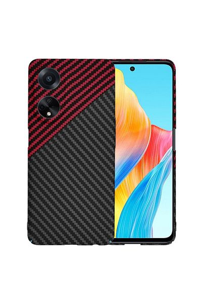 Tim High Protection Case for Oppo A98 5G, Timacondesign, V35, Hard Plastic, Elegant Ruby Vortex