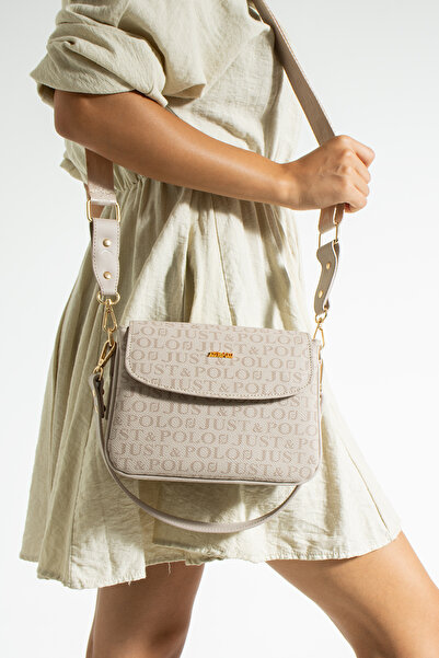 Just Polo Women's Three Compartment Shoulder Bag and Wallet Combination