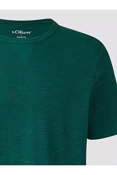 s.Oliver Men's T-shirt with yarn structure, crew neck