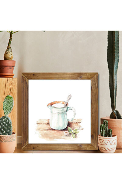 woodhomeworks One Piece Real Wood Framed Kitchen Decor Τραπέζι τετράγωνο