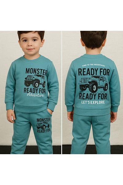 KGN GİYİM Team Boy's Bottom Top Tracksuit Set