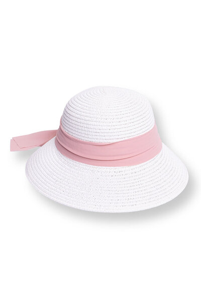 ebebek Hello Baby HelloBaby Kız Bebek Kep Model Kurdeleli Hasır Şapka