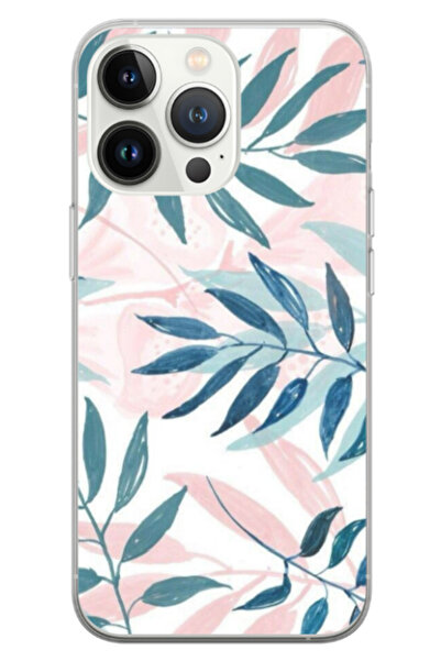 Atlas Husa personalizata HQ Print pentru Apple iPhone 15 Pro, Leaf Design #1,...