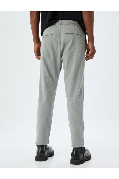 Koton Lace-Up Trousers with Pocket Detail Viscose Blend