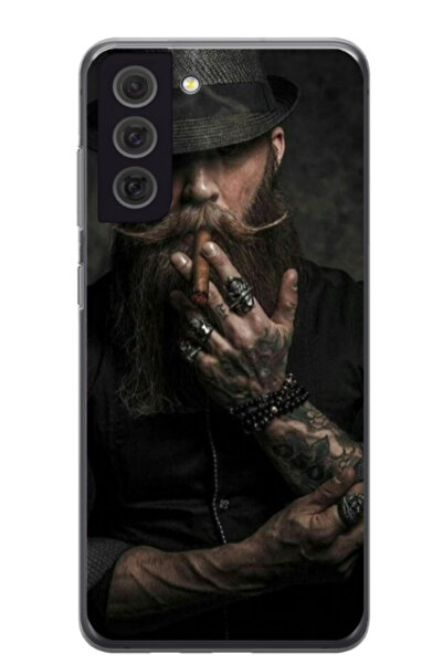Atlas Husa personalizata pentru Samsung Galaxy S21, model Beard Man, S1D1M0355