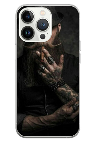 Atlas Husa personalizata pentru Apple iPhone 13 pro, model Beard Man, S1D1M0355