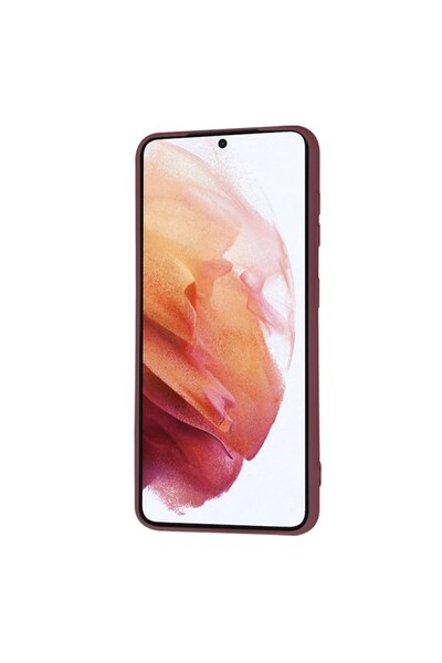 Techsuit Silicone Case for Samsung Galaxy S21 5G (Plum Red)