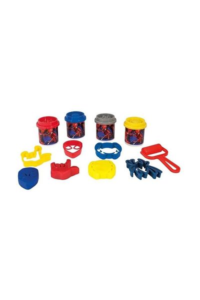 divendi-ro Spiderman Plasticine Set, with 4 Containers and 5 Accessories, 3 years+, 23x5x24 cm