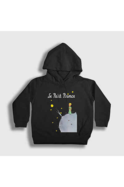 Presmono سويت شيرت بقلنسوة للأطفال من الجنسين باللون الأسود من Le Petit Prince 566169tt