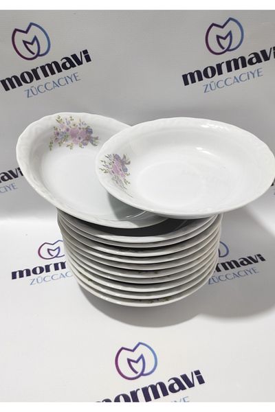 Porland Porcelain Bucket 12 Pcs 19 cm (Large) Bucket Dish Plate