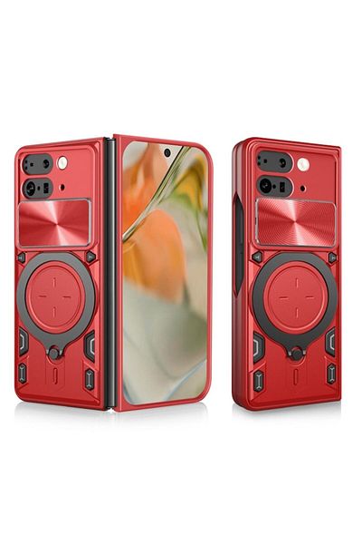 Tim Protective Case for Google Pixel 9 Pro Fold, Timaconprotect, F72, Hard Plastic, Elegant Ruby