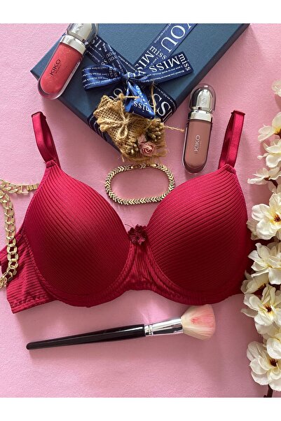 Ebru Silicone Jacquard Micro Underwire (Wire) Unpadded Bra Ebr1113