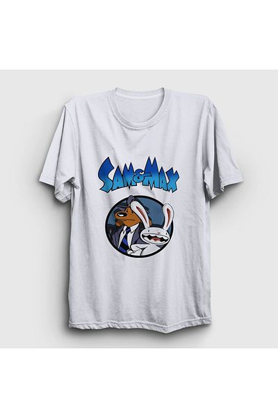 Presmono Unisex White Poster Sam and Max T-Shirt 569141Tt
