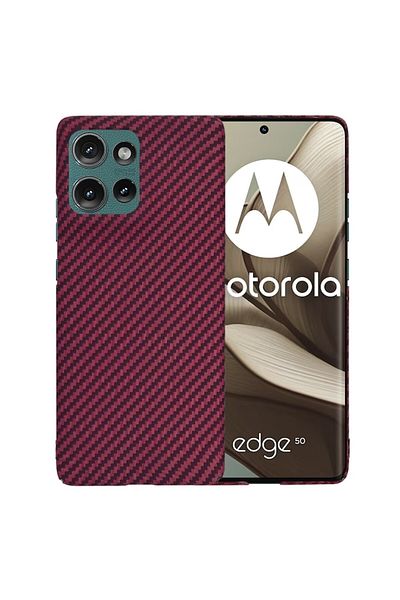 Tim High Level Protection Case for Motorola Edge 50, Timacondesign, I54, Hard Plastic, Elegant Ruby