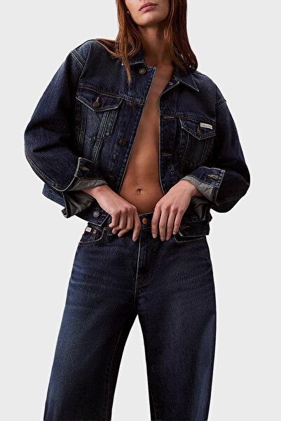 Calvin Klein Pamuklu Regular Fit Logolu Kot Ceket LV047D838GYY9 CEKET LV047D838G YY9