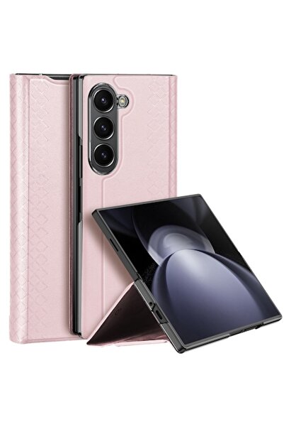 Velo Compatible case for Samsung Galaxy Z Fold6, Ergonomic, W3581, leather, Pinky