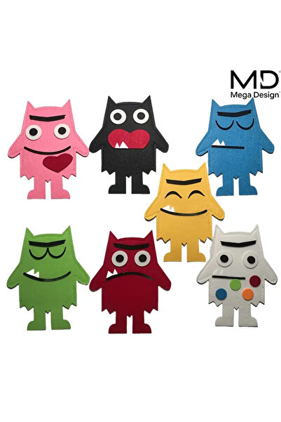 Mega Design 7 parça Duygusal Canavar,Keçe Oyuncak, Eğlenceli hikayeler anlatmak için Aile Ebeveyn Etkileşimi