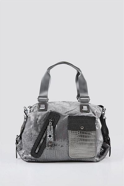 Aemido Merli gray skin shoulder bag