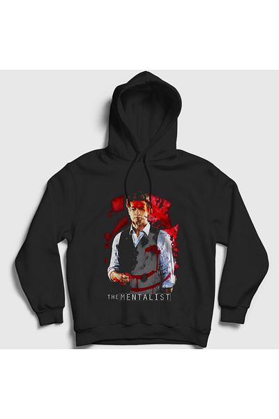 Presmono Unisex Black Patrick Jane V2 the Mentalist Hooded Sweatshirt 568527Tt