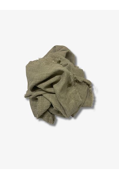 Yiğit Kumaş Sofia Linen Fabric with Polyester, Piece 85X145 cm Milk Coffee