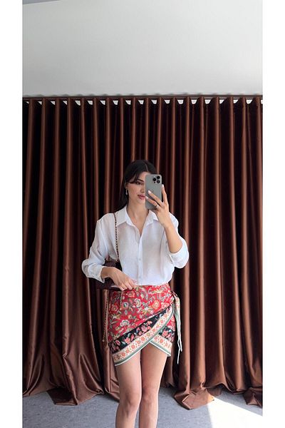 HAZELANNA Double-Breasted Skirt