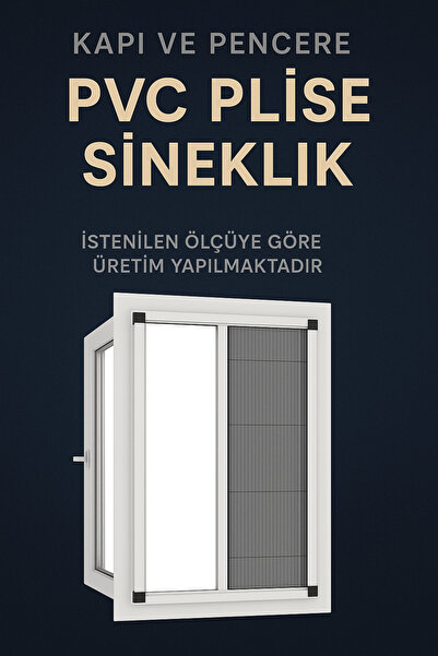 NEST GROUP Piliseli Pencere Sineklik – Beyaz/Meşe/Antrasit –100CM ve 150CM Ar...