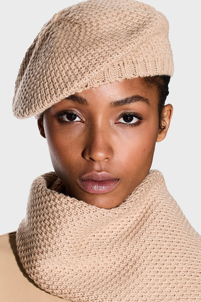 Armani Exchange Wool Blend Knitted Beanie Beret Xw001544 Af16604 U1051