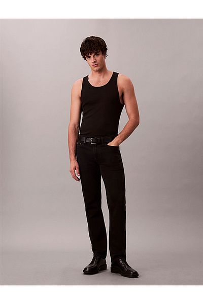 Calvin Klein Men's Regular Waist Button Closure 5 Pockets Casual Black Trousers Lv04Rd902G-433