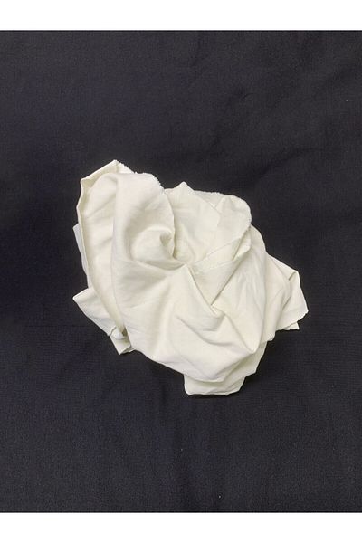 Yiğit Kumaş Cream Baby Ribana Combed Cotton Fabric, Piece 85X150 cm