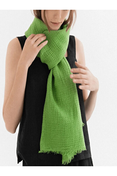 KÜTÜKhouse وشاح كتان أخضر 40x160 سم