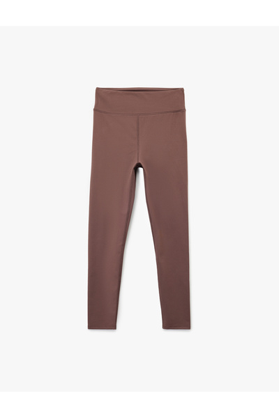 Koton High Waist Slim Fit Interlock Sports Leggings