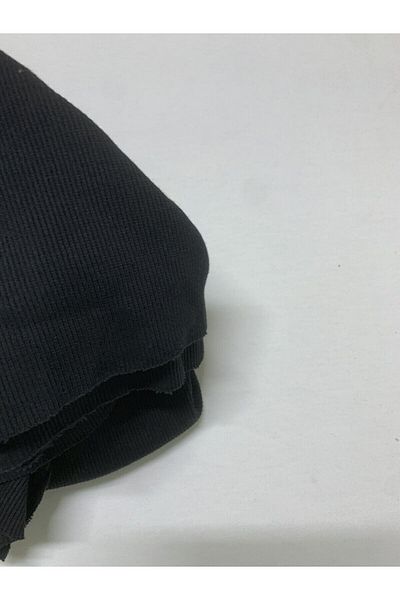 Yiğit Kumaş Black Camisole (Ribbed Corduroy) Fabric, Piece 100X130 cm