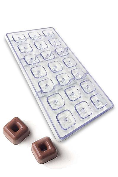 ELEGANT HOME Acrylic Chocolate Mold In The Shape Of Hollow Square 27.5 X 13.5 Cm