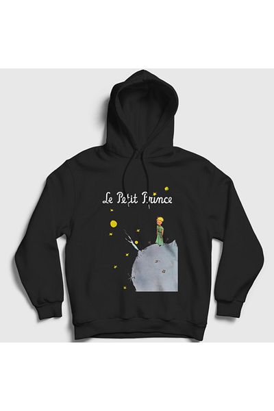 Presmono Unisex Black Cover Le Petit Prince Little Prince Hooded Sweatshirt 566230Tt