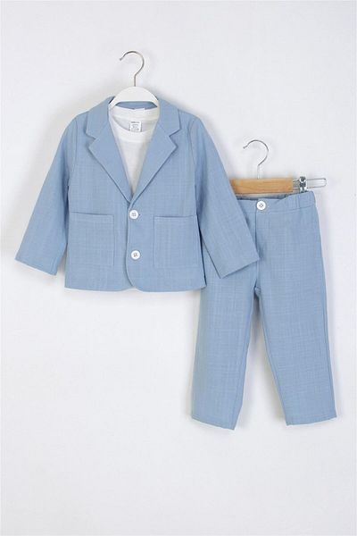 DMB BOYS & GIRLS Dmb Baby Boy 3 Piece Set Blue M4040