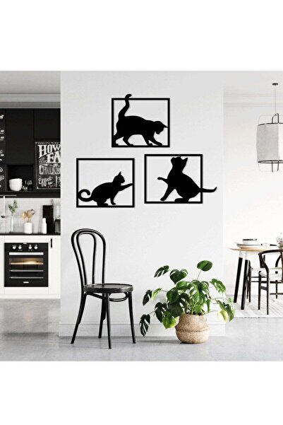 Story of candle A unique artistic wall art panel featuring a cat design, 3 pi...