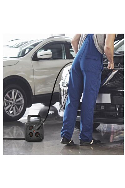 LogiLink Rolă de extensie LPS 504, 4 mufe, 1x USB-C PD 3.0, 1x USB-A QC 3.0, protecție la supraîncărcare, I